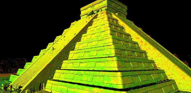 CyArk uses 3D-laser scanners to create digital copies of heritage sites like the pyramid El Castillo at Chichen Itza in Mexico