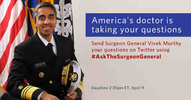 Vivek Murthy Invites Your Health Queries on Twitter
