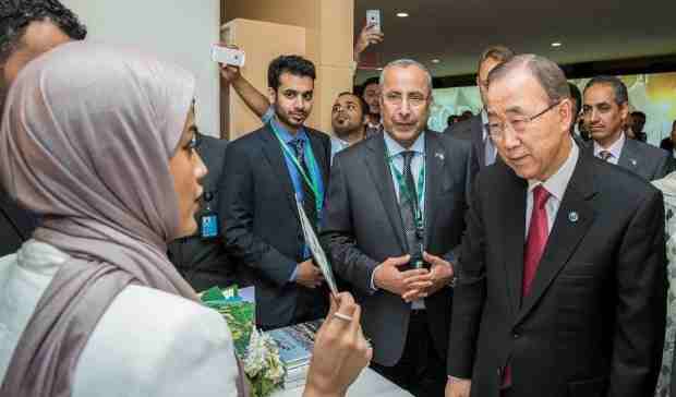 UN Chief Ban Ki-moon Visits the Virtual Future of Riyadh