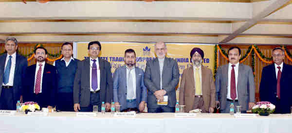 The Ambassador of Islamic Republic of Iran to India, Mr. Gholamreza Ansari, the Additional Secretary, Ministry of Commerce, Dr. Inder Jit Singh, the CMD, STC, Mr. Khaleel Rahim and dignitaries at the launch of the Hind-Iran Trade Portal, in New Delhi on November 17, 2016