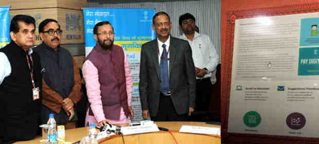 Prakash Javadekar at a function to address the Higher Education Institutions through Video-Conference, in New Delhi on December 01, 2016