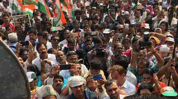 People of India Protesting Against Narendra Modi Government on January 18, 2017