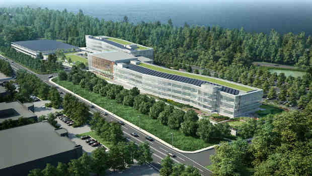 Rendering of the new 350,000-square-foot LG North American Headquarters