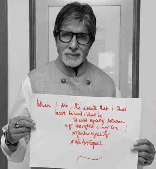Amitabh Bachchan Stars in Social Media Campaign #WeAreEqual