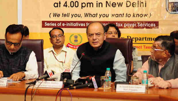 Arun Jaitley addressing at the launch of the Aaykar Setu - a new tax payer e-Service module, in New Delhi on July 10, 2017