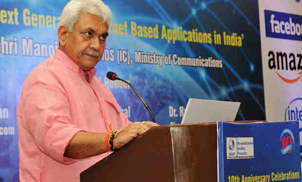 The Minister of State for Communications (Independent Charge) and Railways, Shri Manoj Sinha addressing at the 10th Anniversary Celebrations of IPTV Society, in New Delhi on July 14, 2017