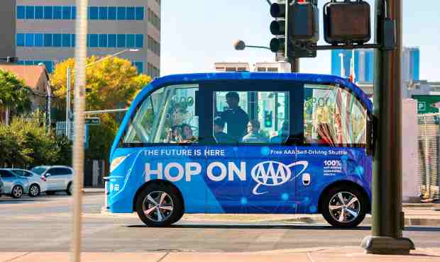 AAA and Keolis launch nation’s first public self-driving shuttle in downtown Las Vegas.
