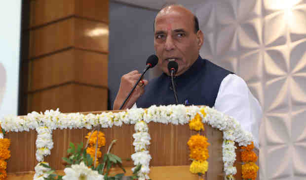 Rajnath Singh addressing the gathering after inaugurating the 24th All-India Forensic Science Conference, in Ahmedabad on February 10, 2018