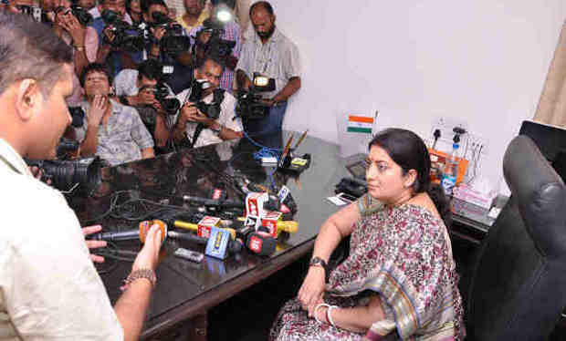 Information & Broadcasting (I&B) Minister Smriti Irani. file photo