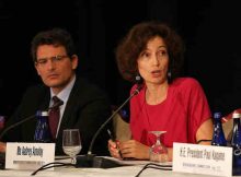 Ms Audrey Azoulay, Director-General UNESCO at Broadband Commission for Sustainable Development Meeting September 2018. Photo: ITU