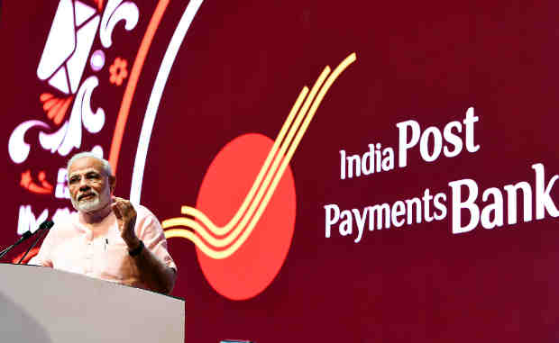 Narendra Modi addressing at the launch of the India Post Payments Bank, in New Delhi on September 01, 2018