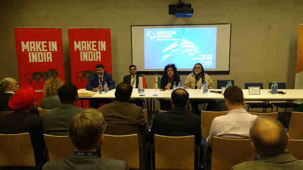 Ms. Alka Arora, JS (SME) addressing entrepreneurs about the opportunities for cooperation between the SMEs of India and Poland at the 8th European Congress ,Katowice, Poland.