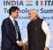 The Prime Minister, Shri Narendra Modi and the Prime Minister of Italy, Mr. Giuseppe Conte at the valedictory session of the India-Italy Technology Summit, in New Delhi on October 30, 2018.