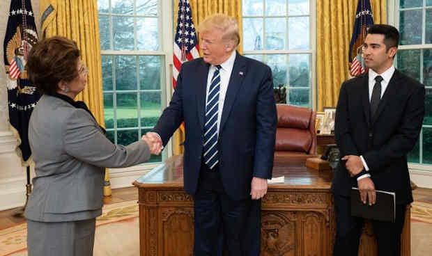 Jovita Carranza with President Trump. Photo: SBA