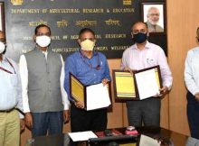 Digital India Corporation and the Indian Council of Agricultural Research signs MoU on June 9, 2021 to provide ‘Demand Based Tele Agriculture Advisories’ to farmers. Photo: PIB