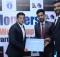 Nitesh Kripalani handing over the certificate to winners of LIV Sports Bloggers World Cup