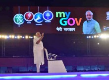 Narendra Modi at the 2nd Year Anniversary celebrations of MyGov, in New Delhi on August 06, 2016