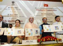 India Unveils Postage Stamps on Rio Olympics