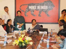 Smt. Nirmala Sitharaman addressing at the launch of the new Dashboard on Foreign Trade Data, in New Delhi on October 10, 2016
