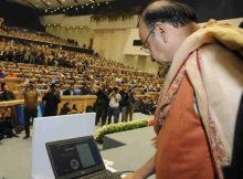 Arun Jaitley at the launching ceremony of the DigiDhan Mela to popularize cashless transactions in the Country, in New Delhi on December 25, 2016