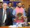 Minister for Human Resource Development, Prakash Javadekar receiving the Web Ratna - Digital India Award 2016, in New Delhi on December 21, 2016