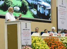 PM Narendra Modi addressing at the event marking the introduction of digital filing as a step towards paperless Supreme Court, in New Delhi on May 10, 2017 (file photo)