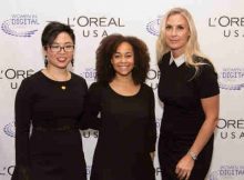 2016 Women in Digital finalists: Grace Woo, Co-Founder Pixels.IO; Morgan DeBaun, CEO of Blavity and Grainne Barron, CEO and Founder, Viddyad/ Courtesy of L'Oréal