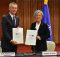 NATO Secretary General Jens Stoltenberg and the Minister of Foreign Affairs of the Republic of Korea, Ms Kang Kyung-wha after signing the Individual Partnership and Cooperation Programme. Photo: NATO