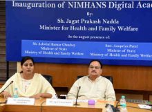 The Minister of State for Health & Family Welfare, Smt. Anupriya Patel addressing at the inauguration of the NIMHANS Digital Academy, in New Delhi on June 27, 2018.