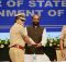 The Delhi Police Commissioner, Shri Amulya Patnaik presenting a memento to the Minister of State for Home Affairs, Shri Hansraj Gangaram Ahir, during the “Cyber Safety and Digital awareness programme for senior citizens”, in New Delhi on July 05, 2018.