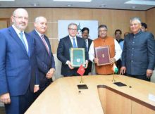 India’s Minister of Law & Justice, Ravi Shankar Prasad, and his Moroccan counterpart Mohammed Auajjar, Minister of Justice. Photo: PIB