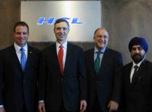 HCL Launches its Cyber Security Fusion Center. L-R: Arthur Filip, EVP and Head of Sales Transformation and Marketing, HCL Technologies; U.S. Representative Van Taylor District 3 (R-Plano); Maher Maso, Former Mayor of Frisco, Texas; and Maninder Singh, CVP, Cyber Security Services at HCL Technologies
