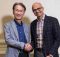 Kenichiro Yoshida, President and CEO, Sony Corporation (Left) and Satya Nadella, CEO, Microsoft