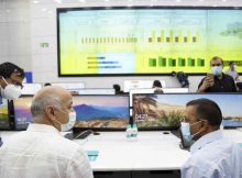 Chief Minister of Delhi, Arvind Kejriwal, in Delhi Government's Integrated Command and Control Centre (ICCC) to manage Covid-19 in Delhi on May 15, 2021. Photo: Arvind Kejriwal / Delhi Government