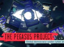 The Pegasus Project: Global Democracy Under Cyber Attack. Photo: Amnesty International