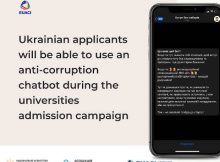 Ukrainian applicants will be able to use an anti-corruption chatbot during the universities admission campaign, created with the support of EUACI. Photo: EUACI