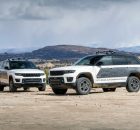 The Jeep® brand tests in Moab, Utah, the latest prototypes of autonomous off-road driving technology, installed in two electrified Jeep Grand Cherokee 4xe models. Photo: Jeep brand