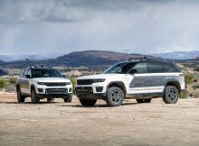 The Jeep® brand tests in Moab, Utah, the latest prototypes of autonomous off-road driving technology, installed in two electrified Jeep Grand Cherokee 4xe models. Photo: Jeep brand