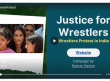 Microsite: Indian wrestlers Sakshi Malik, Vinesh Phogat, Bajrang Punia protest against Brij Bhushan Sharan Singh accused of sexual harassment.