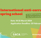 The Online International Anti-Corruption Spring School – Asia, Pacific and LDCs Edition 2024 - is an online training organized by the International Anti-Corruption Academy (IACA) and the United Nations Office on Drugs and Crime (UNODC). Photo: UNODC / IACA