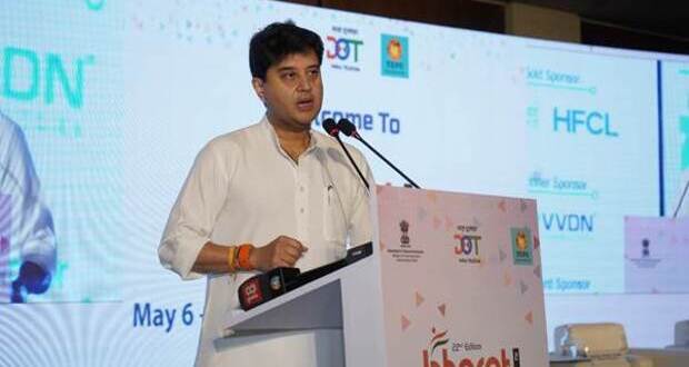 Minister Jyotiraditya M. Scindia inaugurated Bharat Telecom 2025 event in New Delhi on May 6, 2025. Photo: PIB