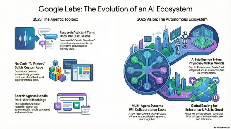AI-generated infographic of the evolution of Google Labs | RMN News Service
