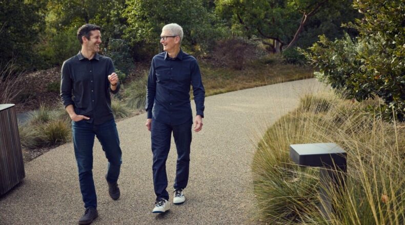 John Ternus and Tim Cook. Photo: Apple