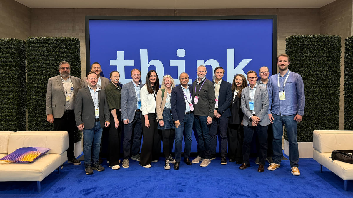 IBM Consulting and Pearson team members collaborating on a Forward Deployed Unit AI strategy.