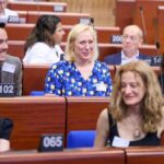 Stakeholders and educators discussing the future of digital citizenship education at a Council of Europe forum in Strasbourg.
