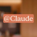 Interface showing @Claude being tagged in a Slack channel for team collaboration.