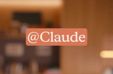 Interface showing @Claude being tagged in a Slack channel for team collaboration.