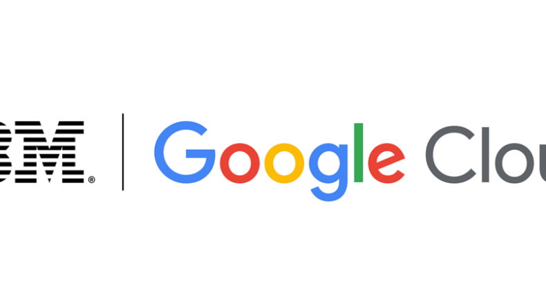 IBM and Google Cloud corporate logos side-by-side representing a strategic partnership.