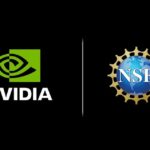NVIDIA and National Science Foundation logos side by side representing their AI Hubs partnership.