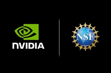 NVIDIA and National Science Foundation logos side by side representing their AI Hubs partnership.
